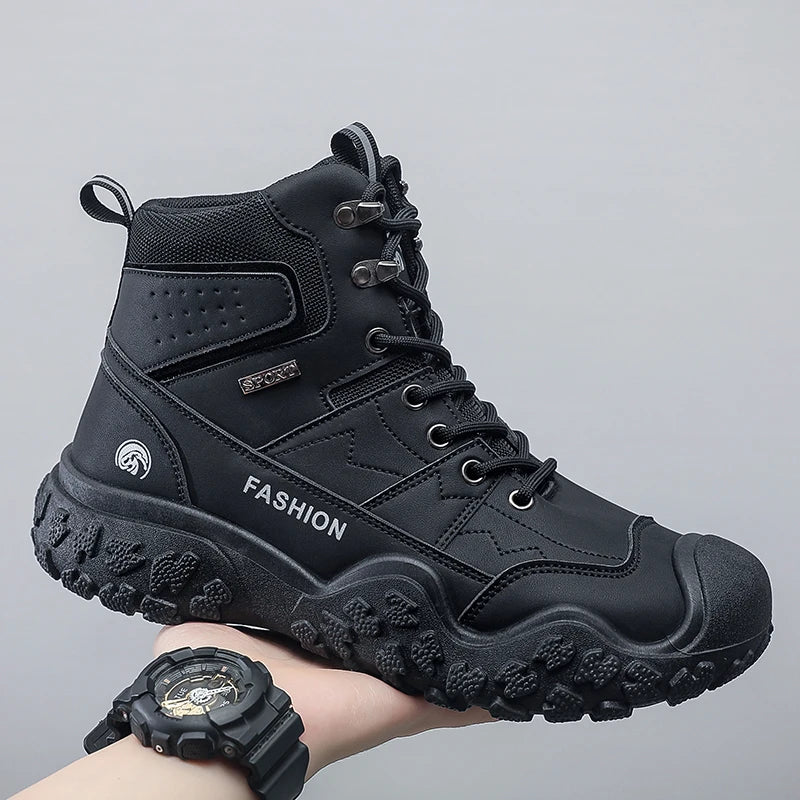 Winter Men's Hiking Shoes Lightweight Anti Slip Mens Boots Outdoor Sneakers Comfortable Climbing Hunting Trekking Camping Shoes