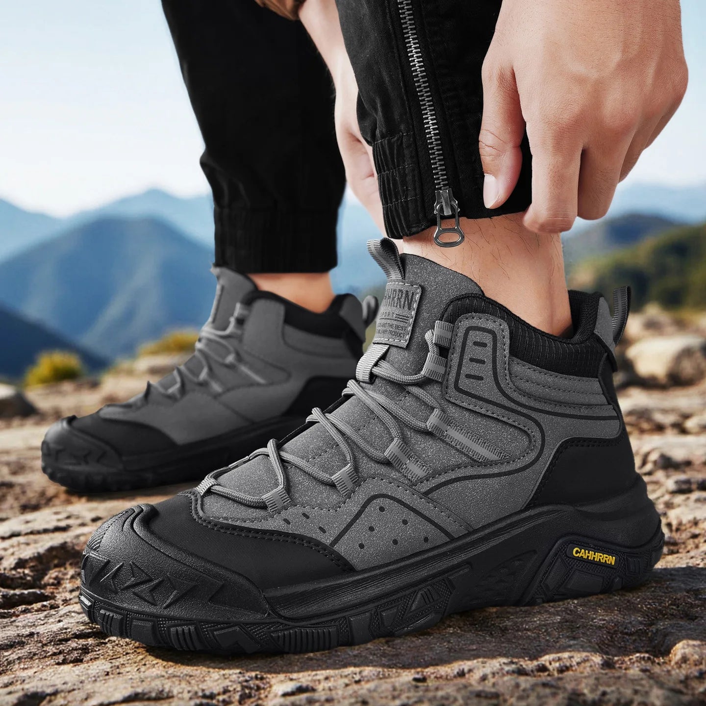 Fall/Winter Outdoor Hiking Shoes, Anti-slip and Wear-resistant Workwear Sports Shoes, Men's Work Boots