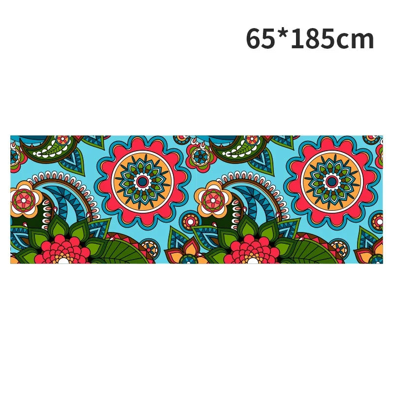 Hot Yoga Mat Towel 185*63cm Printed Yoga Towel Non Slip Fitness Workout Mat Cover for Pilates Gym Yoga Blankets