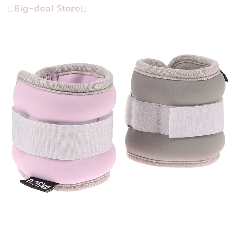 【M】1Pair Adjustable Ankle Weights (0.25kg*2pcs) Neoprene Leg Arm Straps For Fitness Aerobics Physical Therapy For Women Men Kids