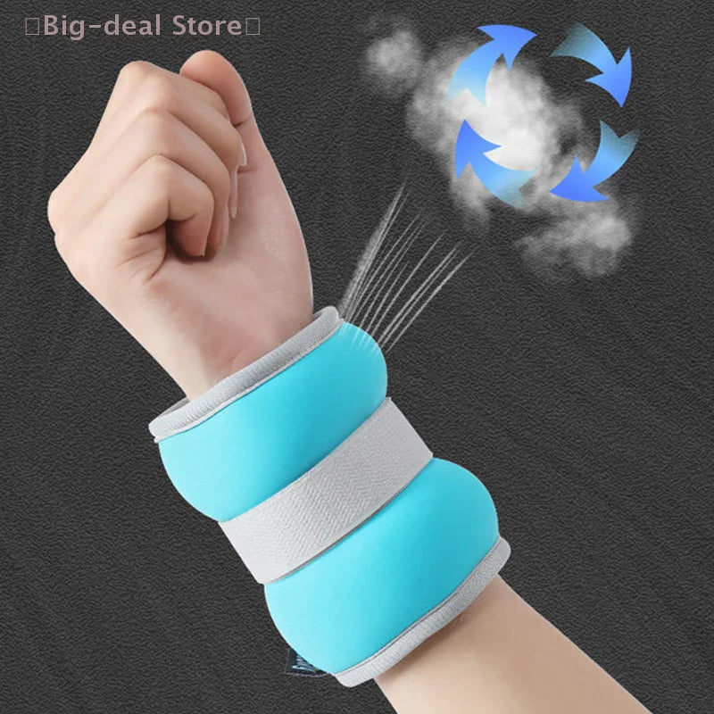 【M】1Pair Adjustable Ankle Weights (0.25kg*2pcs) Neoprene Leg Arm Straps For Fitness Aerobics Physical Therapy For Women Men Kids