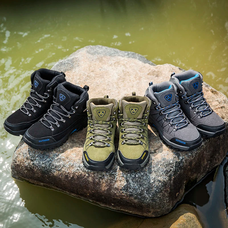 Best Seller Men's High-top Outdoor Climbing Shoes Men Sports Hiking Shoes Waterproof And Anti Slip Sports Shoes Breathable Boots