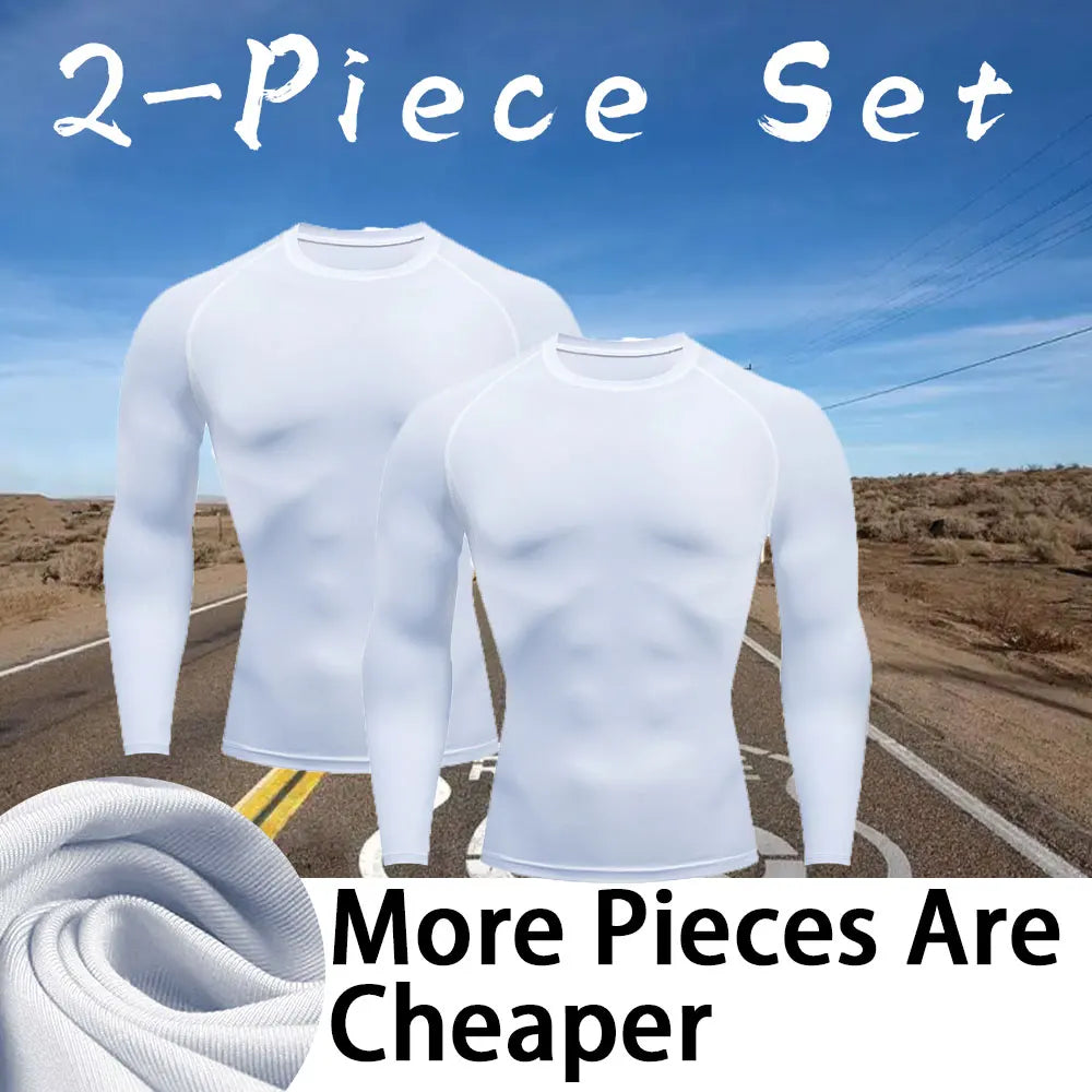 Men's Workout Compression Shirt Turtleneck Long Sleeve Rash Guard Gym Base Layer Athletic Undershirt Gear Sports Shirt