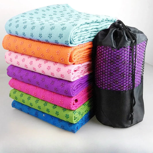 183*63cm Yoga Towel Professional Non-slip Mat Widened Lengthening Fitness Mat Home Sweat-absorbent Terry Cloth  Yoga Pad