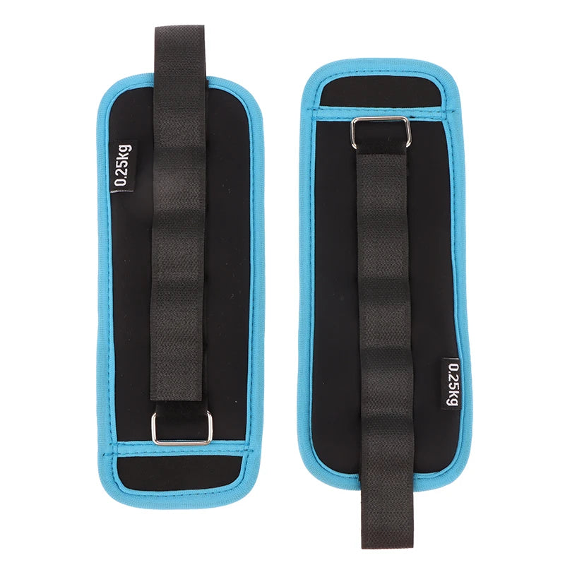 【M】1Pair Adjustable Ankle Weights (0.25kg*2pcs) Neoprene Leg Arm Straps For Fitness Aerobics Physical Therapy For Women Men Kids