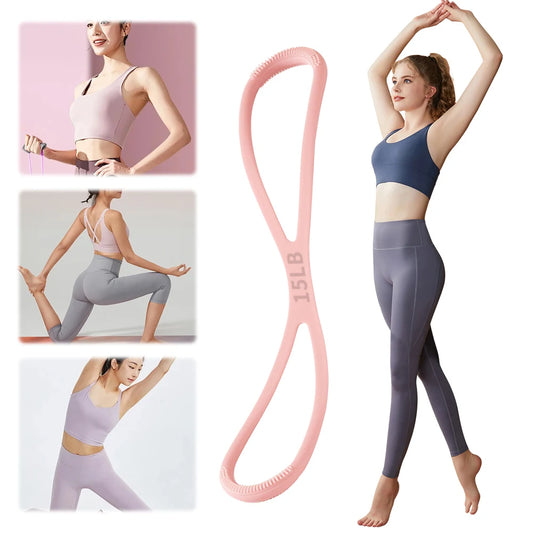 Figure 8 Fitness Resistance Band Fitness Pulling Rope Shoulder Stretch Band for Home Chest Arm Exercise
