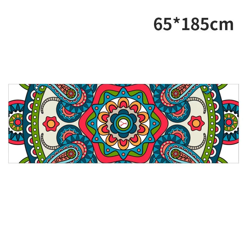 Hot Yoga Mat Towel 185*63cm Printed Yoga Towel Non Slip Fitness Workout Mat Cover for Pilates Gym Yoga Blankets
