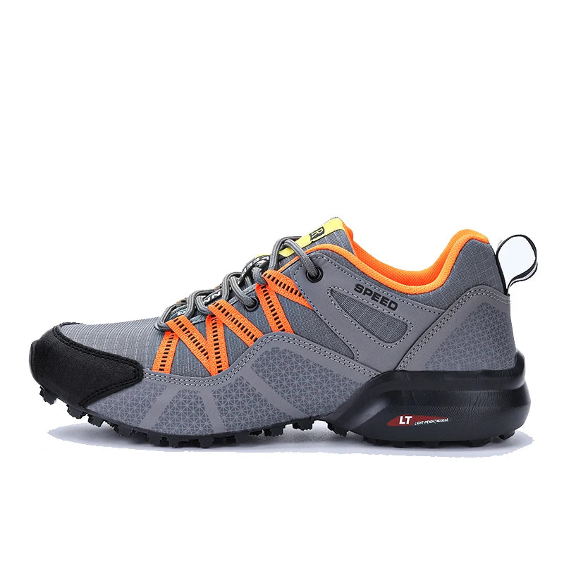 Men's Hiking Sports Shoes Outdoor Waterproof Hiking Training Boots Men's Comfortable Wear-Resistant Hunting Tactical Shoes