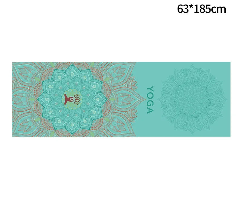Hot Yoga Mat Towel 185*63cm Printed Yoga Towel Non Slip Fitness Workout Mat Cover for Pilates Gym Yoga Blankets