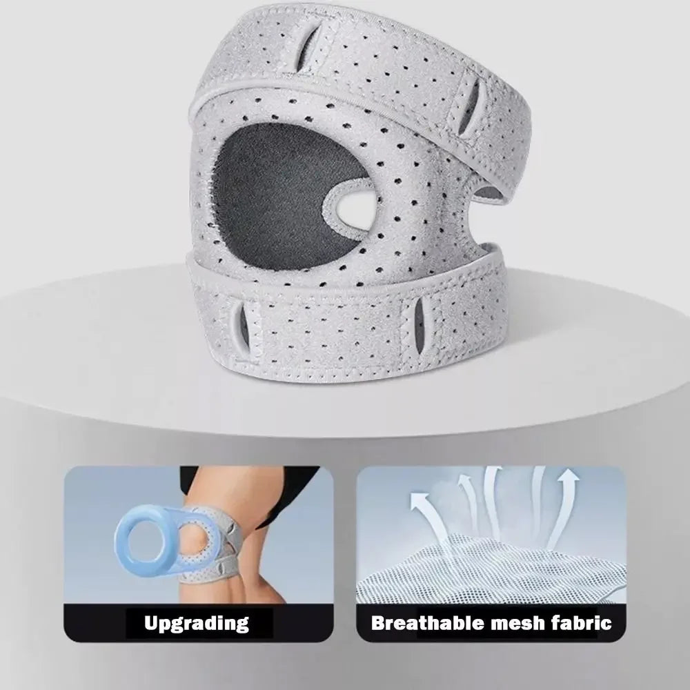 Support Gear Sports Knee Pads Breathable Adjustable Patellar Strap Enhance Joint Stability Comfortable Knee Brace Outdoor Sports