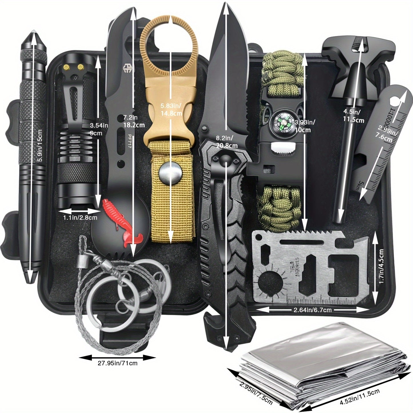 Lovewe Survival Kit, Gifts For Men Dad Husband Fathers Day, Emergency Survival Gear And Equipment 12 In 1, Fishing Camping Gear For Men, Camping Accessories, Cool Gadget, Camping Essentials