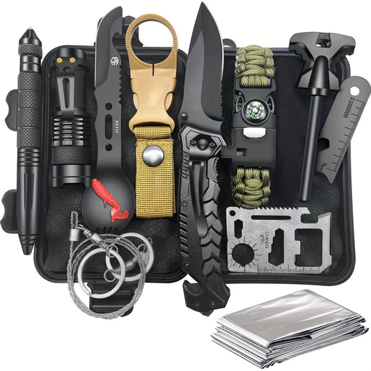 Lovewe Survival Kit, Gifts For Men Dad Husband Fathers Day, Emergency Survival Gear And Equipment 12 In 1, Fishing Camping Gear For Men, Camping Accessories, Cool Gadget, Camping Essentials